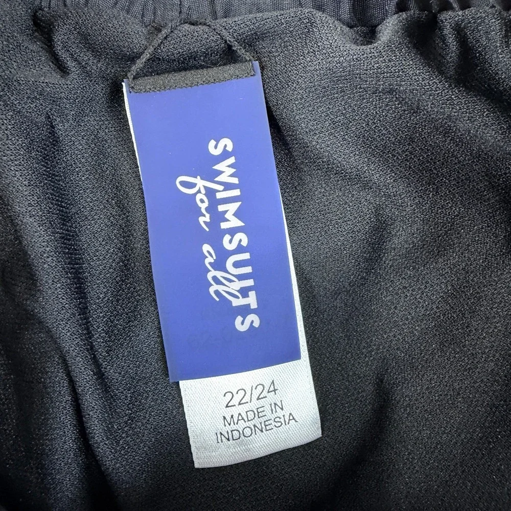 Swimsuits For All Mens Black Board Shorts‎ Swim Trunks Plus Size 22/24